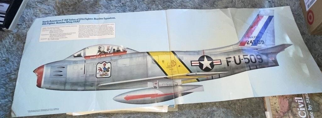 1976 "Wings" Magazine Orbis F-86F Sabre Fighter