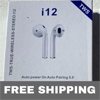 TWS-i12 Bluetooth Headset (White)