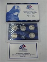 2006 US Mint proof set coins state quarters