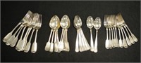 Good group silver plated table cutlery