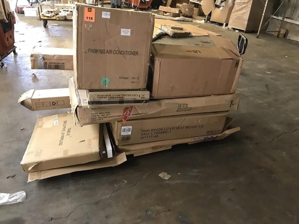 Pallet of Incomplete and Damaged Goods