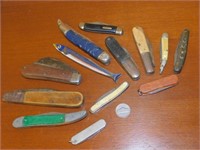 13 Vintage Assorted Pocket Knives- Barlow, Sabre