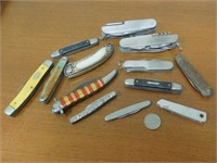 13 Vintage Pocket Knives - IKCO, Imperial, Schrade