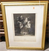 Lot # 3639 - “Lear and Cordelia” framed