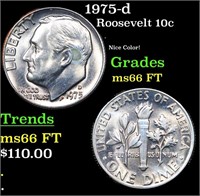 1975-d Roosevelt Dime 10c Grades GEM+ FT