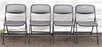 (4) Metal & Plastic Folding Chairs