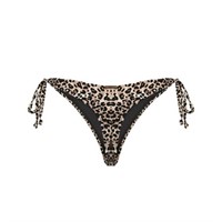 M  Sz XS  RELLECIGA Women's Leopard Tie Side Thong