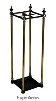 Vintage Edwardian Brass Umbrella Stand