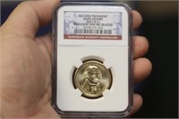 NGC Graded One Dollar Gold Plated Coin