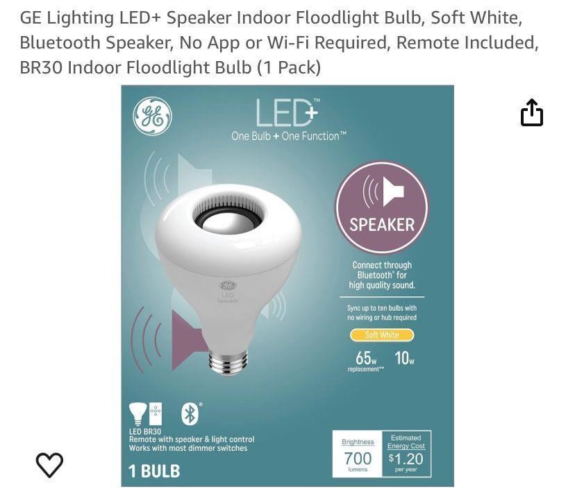 GE Lighting LED+ Speaker Indoor Floodlight Bulb