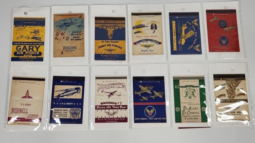 ASSORTED LOT OF MOSTLY MILITARY EMPTY MATCHPACKS