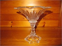 Flower Shaped Footed Glass Bowl