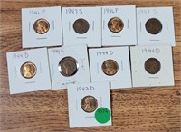 APPROX 9 1940'S WHEAT CENTS