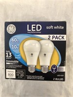GE LED Soft White 2 pack 60 W