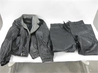 Leather Jacket Size 44 & Leather Xelement Pants