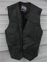 NWT Leather Biker Vest Size M