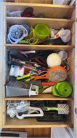 Large drawer of utensils