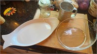 Sifter, fish plate, bowl and canister