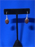 Brown Agate Dangle Earrings