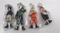 4 Naruto Character Keychains Authenticity Unknown