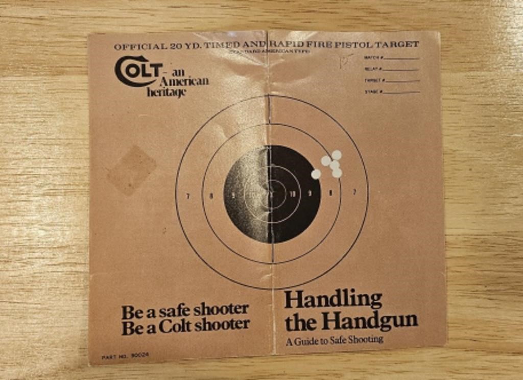Colt Official 20 yd Timed And Rapid Fire Pistol