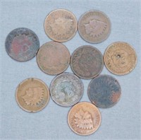 (10) Old Indian Head Pennies, More than 100 Years