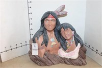 CERAMIC NATIVIE AMERICAN COUPLE