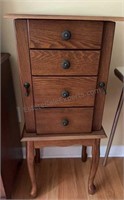 Jewelry Chest 16” x 12” x 37” H Oak