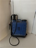 Blue backpack sprayer