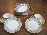 Noritake platter, 4 plated, 2 cups