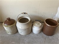 (4) Ceramic/Pottery Jugs/Crocks