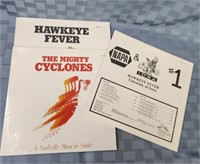3 Sealed 1980's Iowa Hawkeye & Cyclones Albums