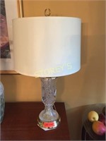 Glass Base Table Lamp - 26"