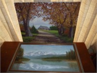 2pc P. Hohon Vintage Framed Original Oil Paintings