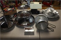 Assorted lot including Pasta maker, Strainers &