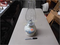 Oil Lamp, Glass Poppy