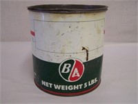 B/A 5 LB GREASE CAN - SHOWS WEAR