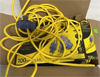 100' Utilitech heavy duty 3 outlet contractor cord