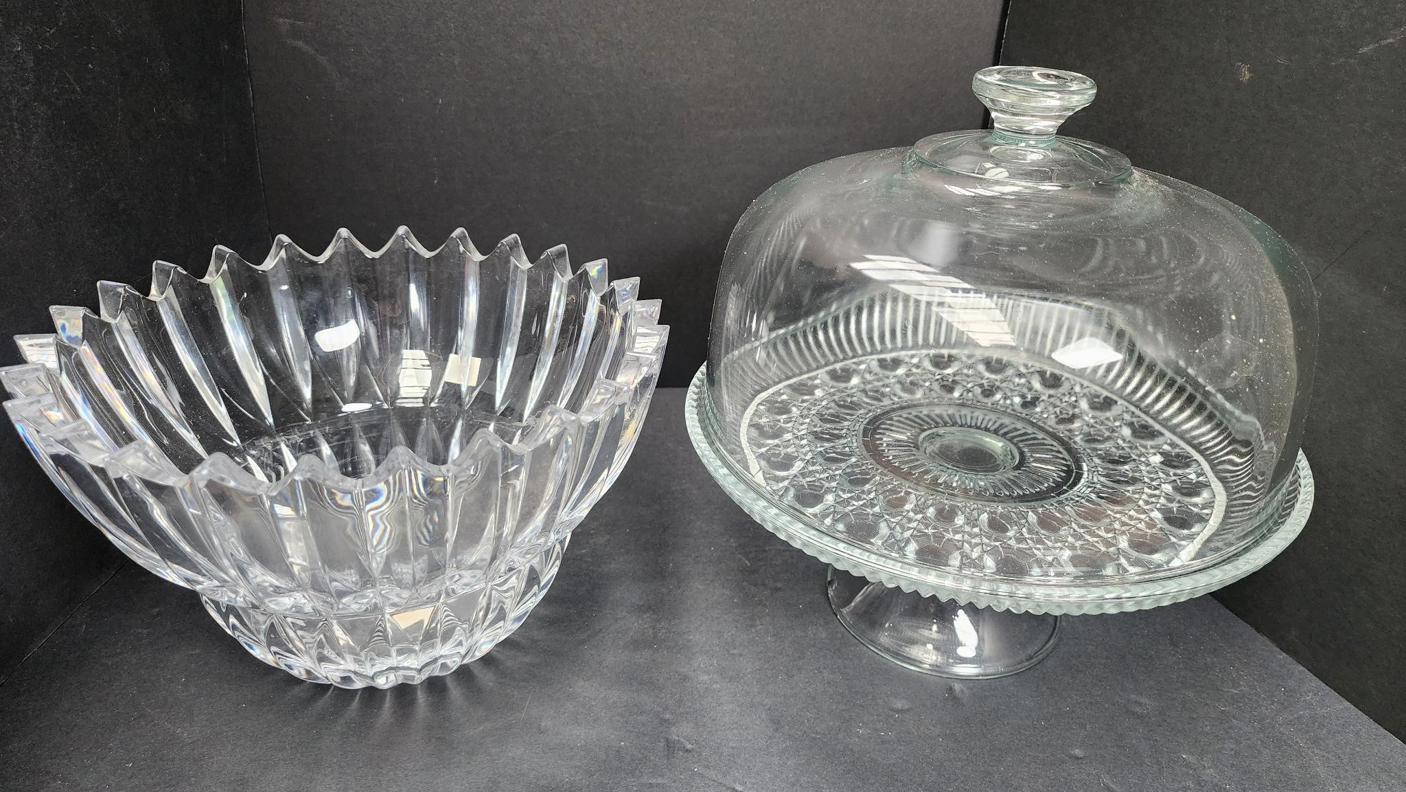 Cake Stand and Crystal Bowl