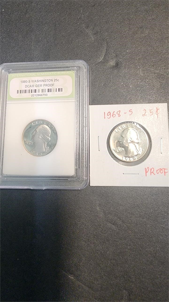 1968 and 1980 S Quarters