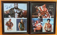 "The Rock" and "Sylvester Stallone" framed prints