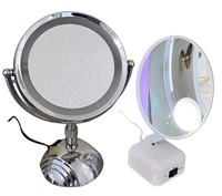 Two Lighted Makeup Mirrors