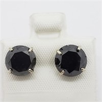 14K Black Diamond(4.5cts) Earrings