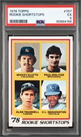 1978 TOPPS 707 ROOKIE SHORTSTOPS LDR PSA 5