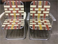 Set OF 2 Vintage Aluminum Patio Chairs