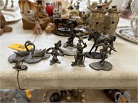 LOT OF PEWTER FIGURINES