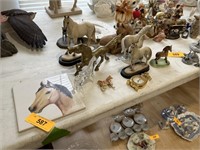 LARGE LOT OF HORSE FIGURINES / DECOR