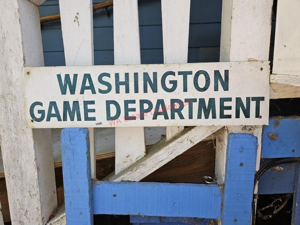 Washington Game Dept Sign
