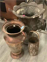 Outdoor Decorative Pots and Rustic Candle Holder
