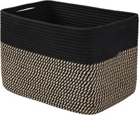 Storage Baskets  15x10x9inch (Black-Jute)